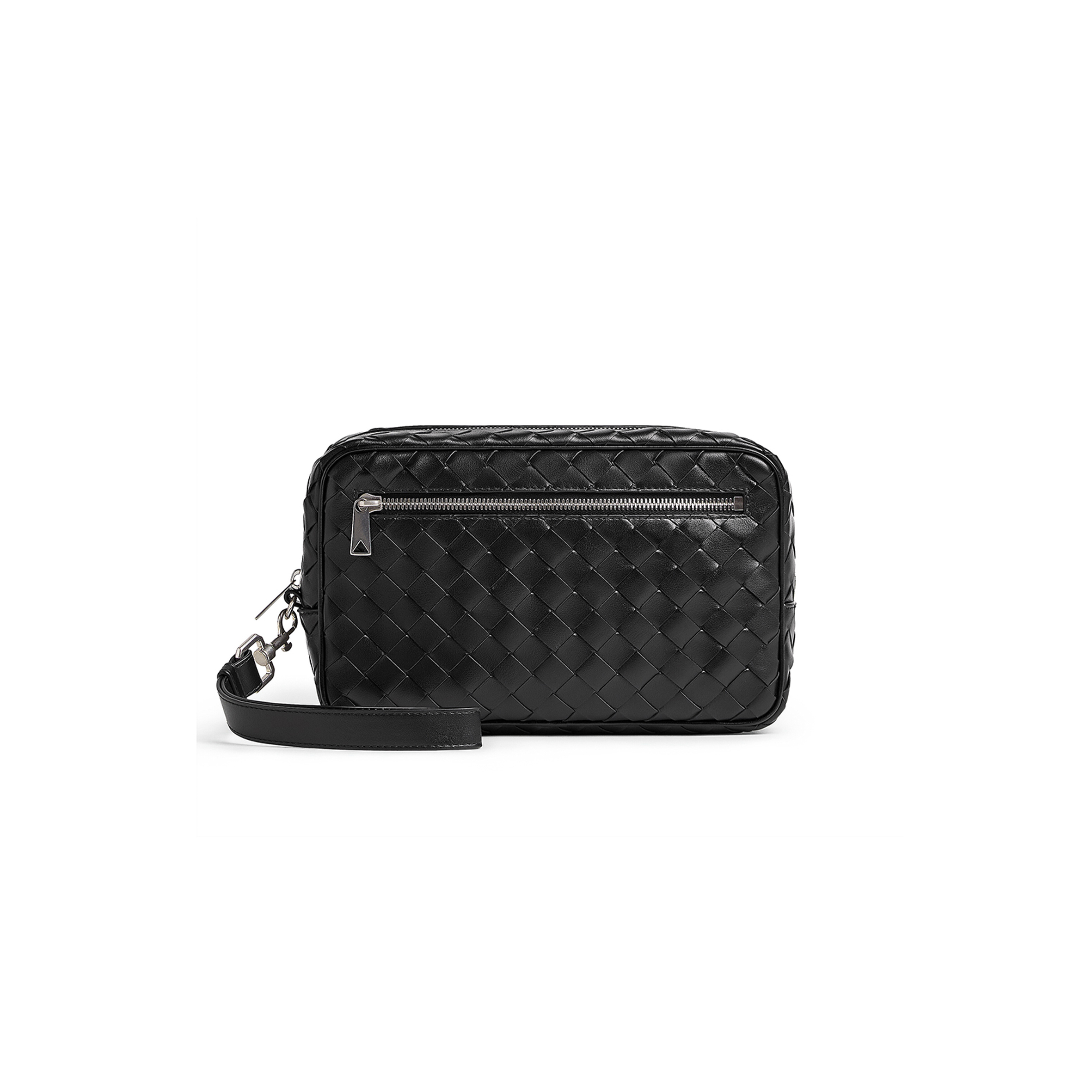 BOTTEGA VENETA INTRECCIATO POUCH WITH WRISTLET 777390V2HL18803 (25*15*6.5cm)